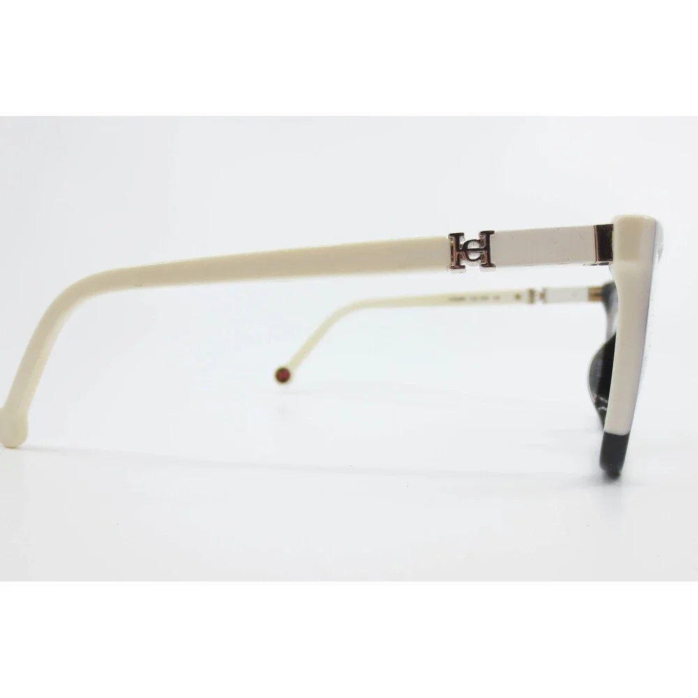 Carolina Herrera VHE896K Cat Eye Eyeglasses Black Cream 700Y 140mm Frames